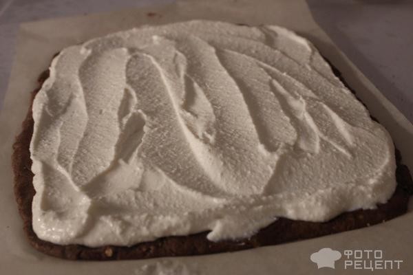 Рецепт: Шоколадный рулет без выпечки - с мандаринами внутри!