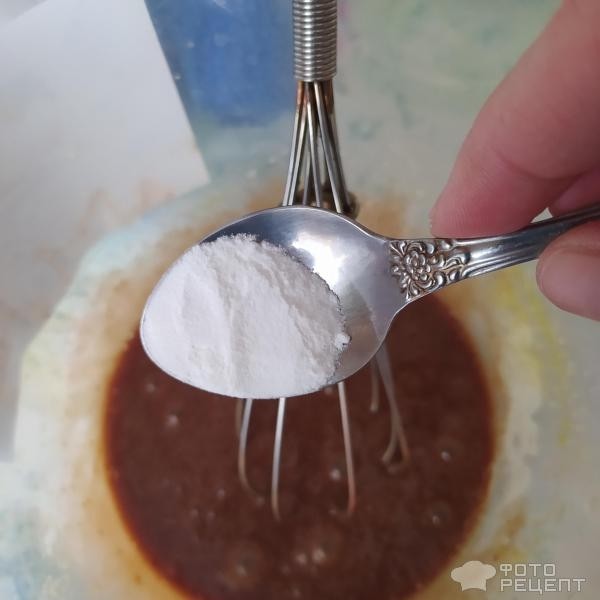 Рецепт: Печенье шоколадное - в сахарной пудре