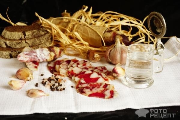 Рецепт: Колбаса мациковая - сыровяленая