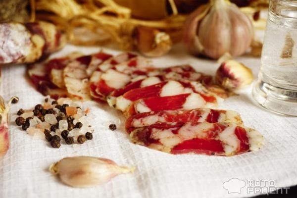 Рецепт: Колбаса мациковая - сыровяленая