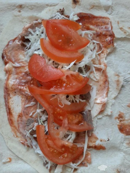 Рецепт: Шаурма для всей семьи - С припёком