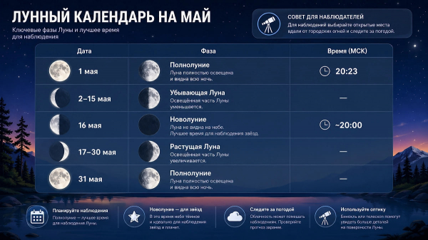 Лунный календарь садовода и огородника на май 2026 года: когда сажать овощи и ухаживать за грядками