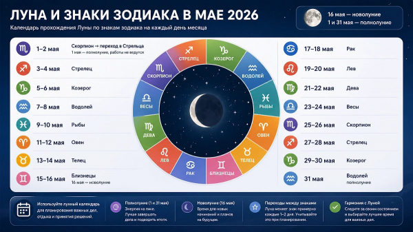 Лунный календарь садовода и огородника на май 2026 года: когда сажать овощи и ухаживать за грядками
