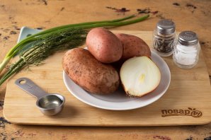 Жареная картошка с луком Жареная картошка с луком