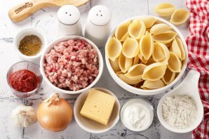 Фаршированные макароны-ракушки